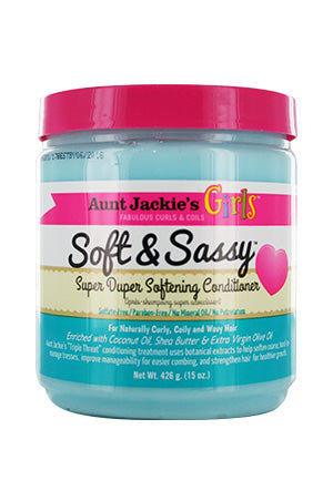 AUNT JACKIE'S Kids Soft & Sassy Super Duper Softening Conditioner (15oz), Sareya Beauty Supply Store in Calgary Alberta Canada